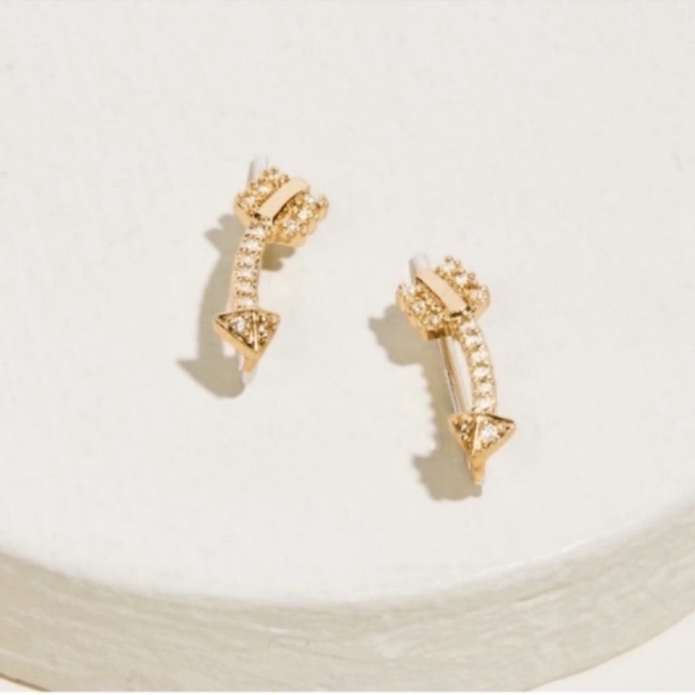 Stella & Dot | Ear Climbers | Arrow | Gold - Picture 5 of 10